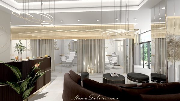 Projektowanie wnętrz salon kosmetyczny maniadekorowan
