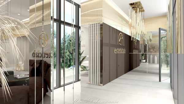 Projektowanie wnętrz salon kosmetyczny maniadekorowan