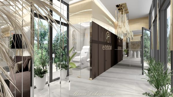 Projektowanie wnętrz salon kosmetyczny maniadekorowan