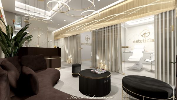 Projektowanie wnętrz salon kosmetyczny maniadekorowan