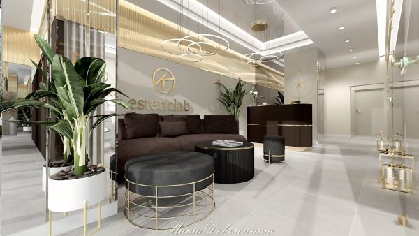 Projektowanie wnętrz salon kosmetyczny maniadekorowan