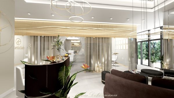 Projektowanie wnętrz salon kosmetyczny maniadekorowan