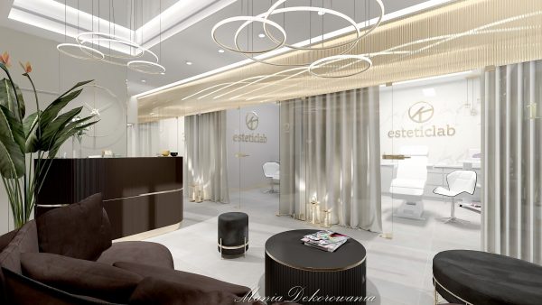 Projektowanie wnętrz salon kosmetyczny maniadekorowan