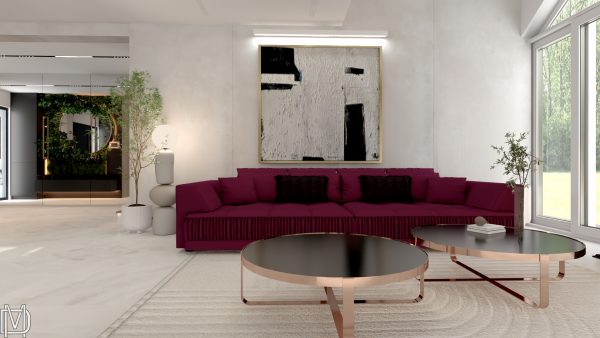Projekt wnętrza salon z jadalnią. Projektowanie wnętrz rzeszów