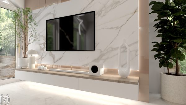 Projekt wnętrza salon z jadalnią