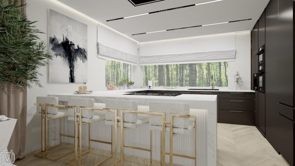 Projekt nowoczesny części dziennej maniadekorowania