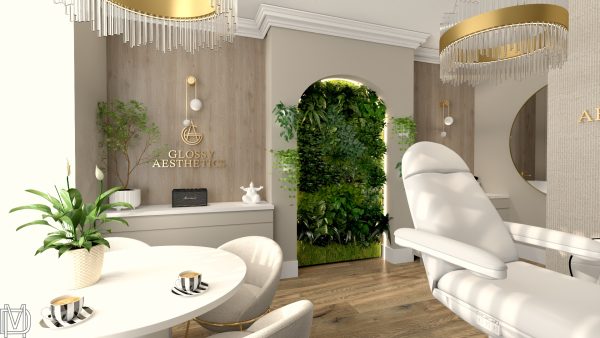 Projektowanie wnętrz salon kosmetyczny maniadekorowan