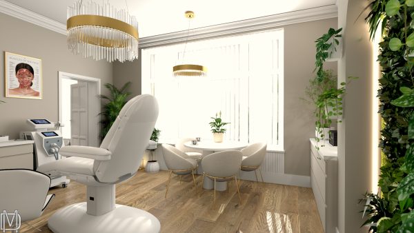 Projektowanie wnętrz salon kosmetyczny maniadekorowan