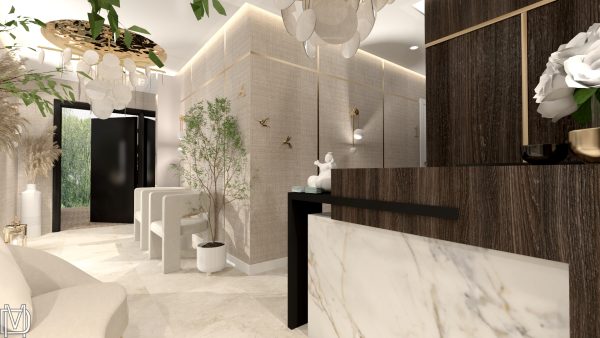 Projektowanie wnętrz salon kosmetyczny maniadekorowan