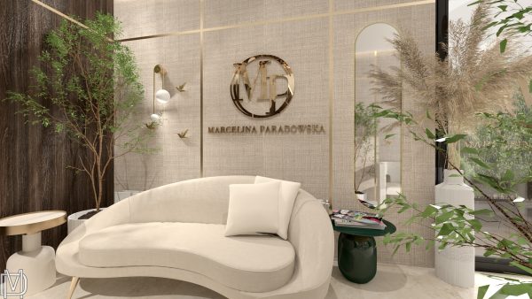 Projektowanie wnętrz salon kosmetyczny maniadekorowan